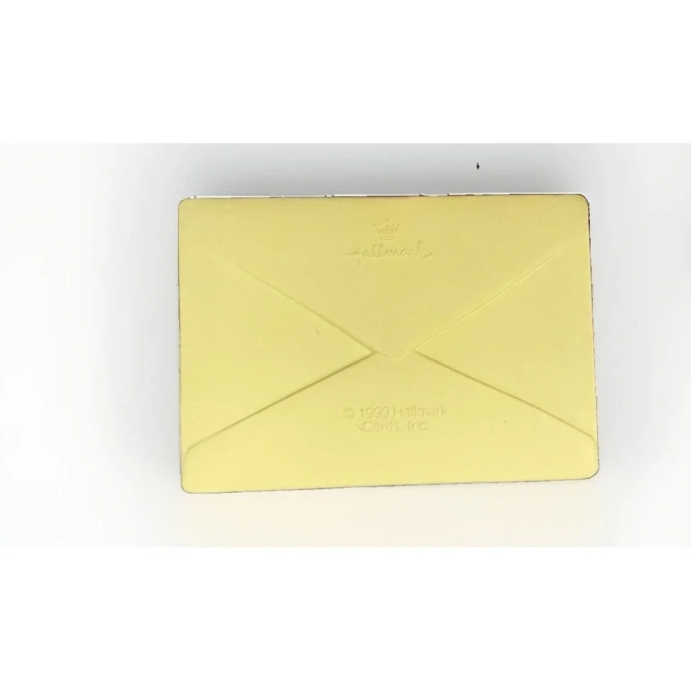 Vintage Hallmark HANDLED WITH CARE 1999 Keepsake Ornament Mouse Stamp Envelope